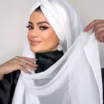 Ekru Dolgulu Düğüm Şallı Bone