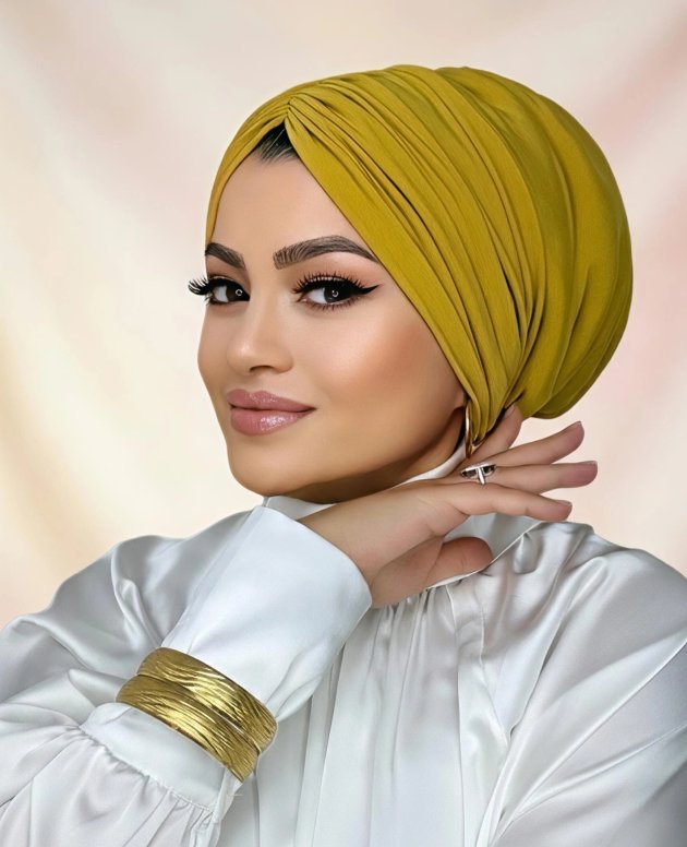 Hardal Sarısı Dolgulu Drapeli Bone