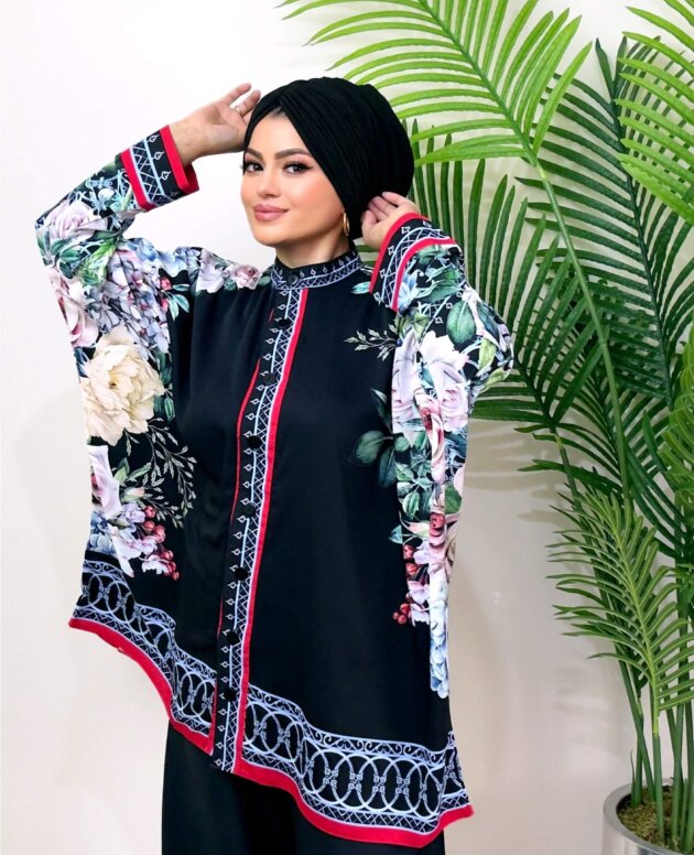 lusso-siyah-ithal-takim-tesettur-