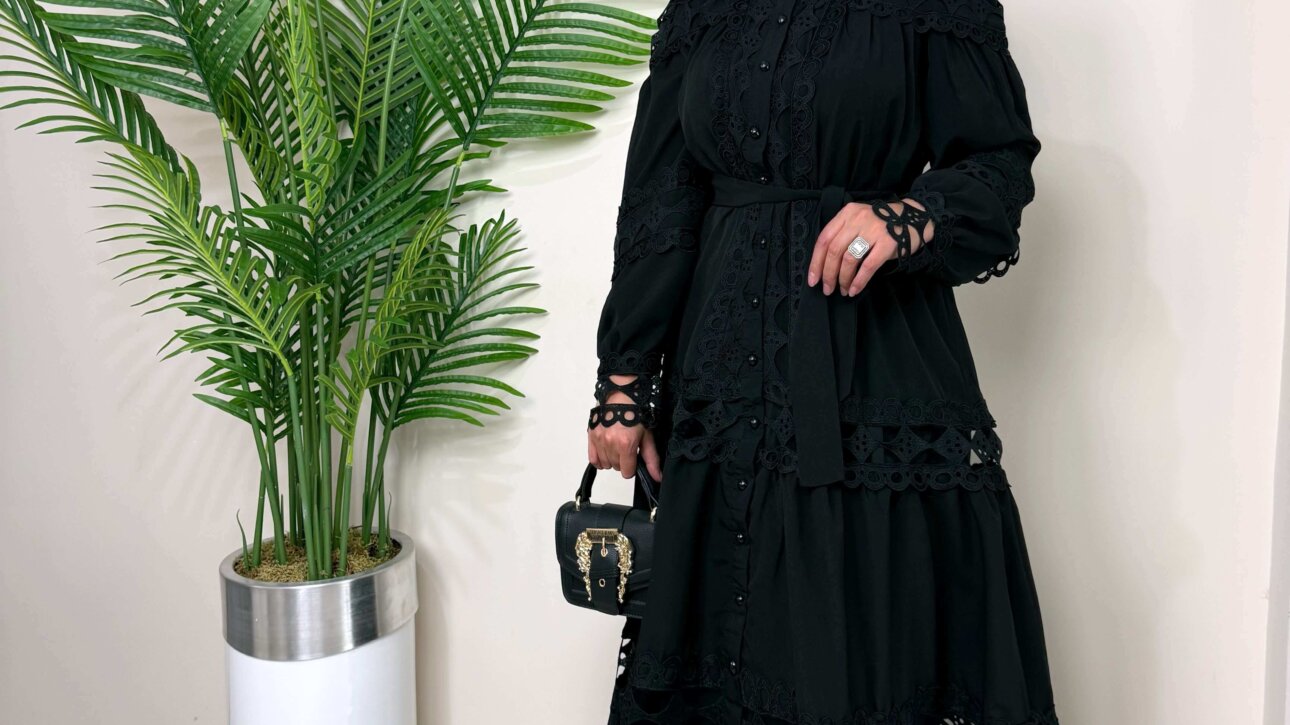 siyah-ithal-fransiz-dantel-elbise-