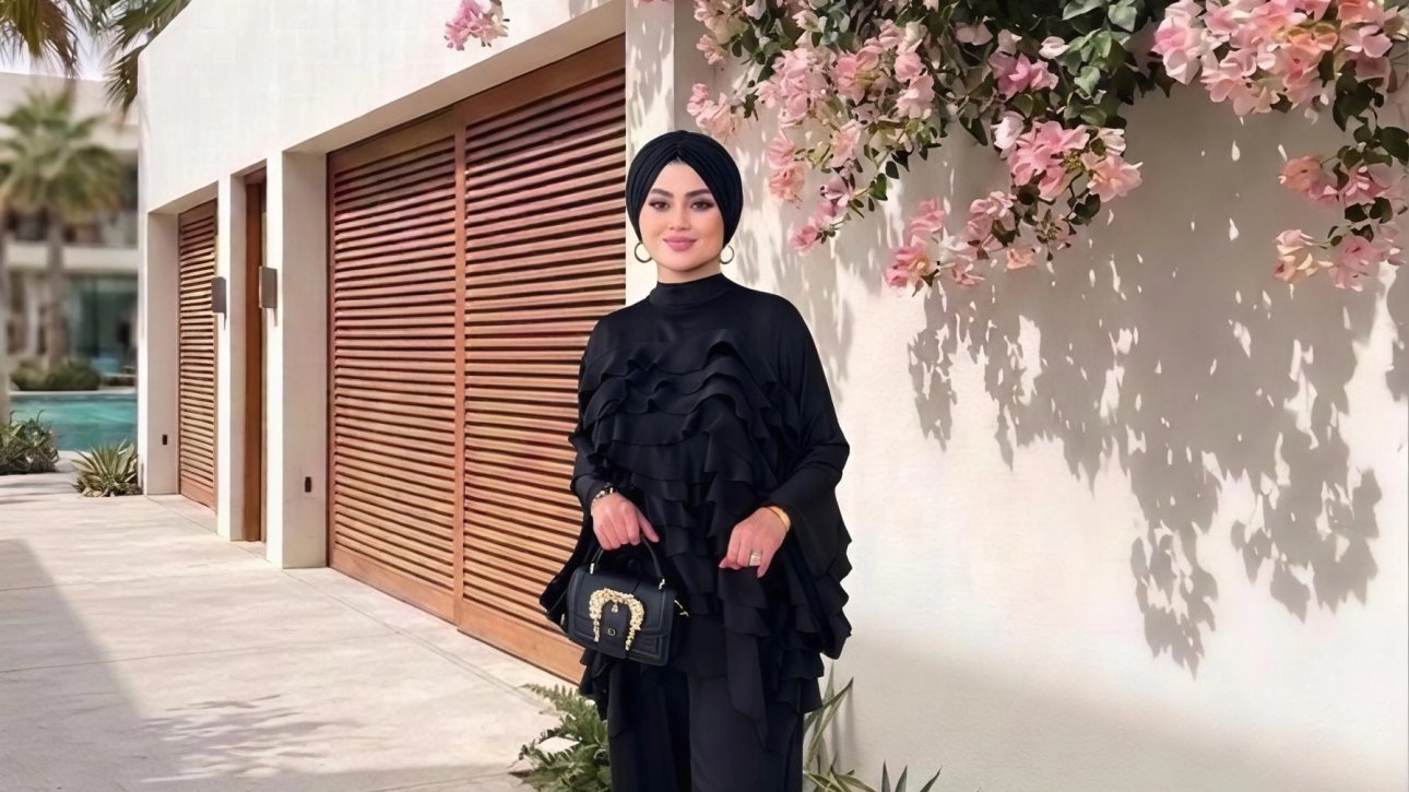 siyah-tasarim-takim-tesettur-pantolon-