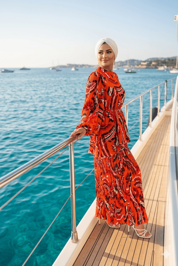Pera model ithal turuncu kadın pantolon
