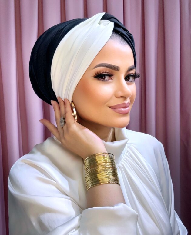 siyah-beyaz-dolgulu-dugum-bone-dis-tesettur-