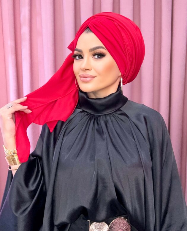 kirmizi-ipek-saten-salli-dolgulu-bone-tesettur-