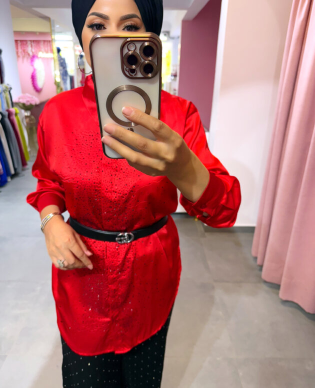 zara-kirmizi-saten-tasli-gomlek-tesettur-