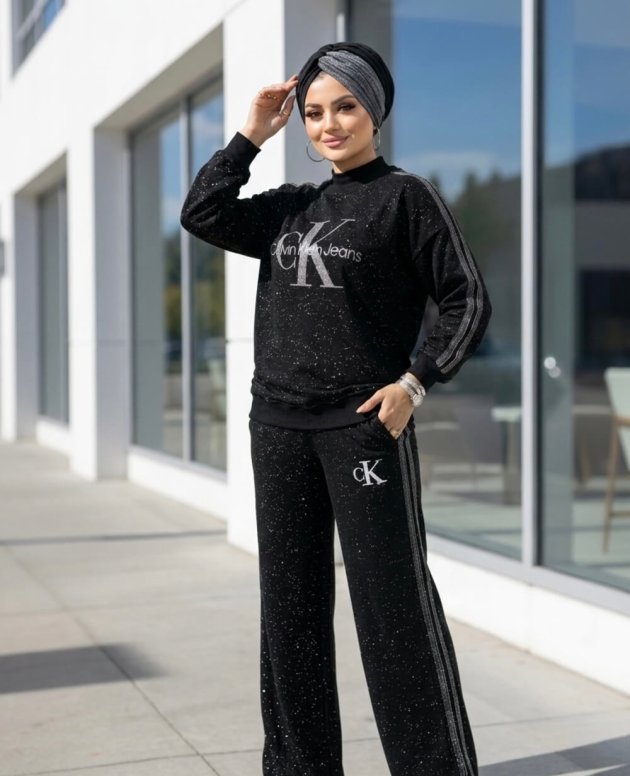 Simli takım-pantolon-sweat-tesettur-