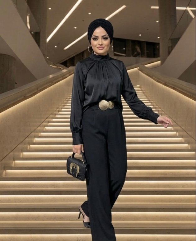 Lidya Siyah Gömlek modern kesim zarif siyah kadın gömlek modeli