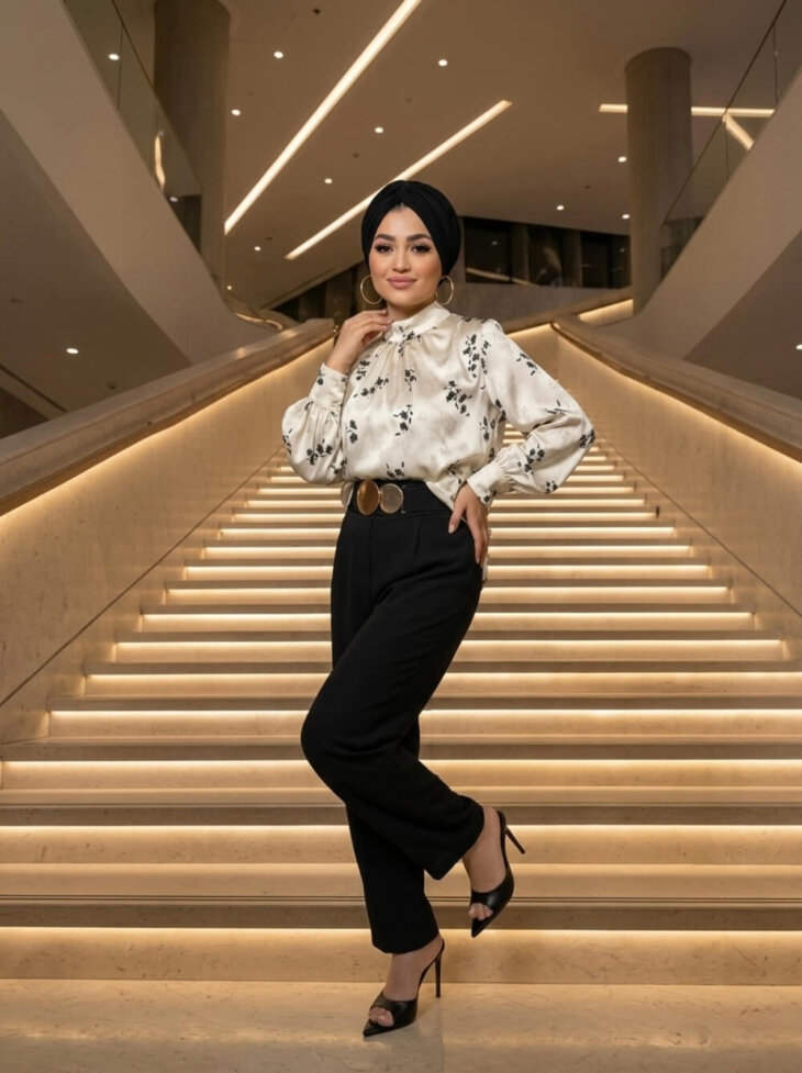 Çiçek Desenli Bluz modern kadın bluz modeli